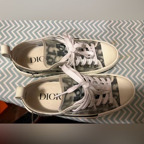 Dior Converse. Brand New. Small On Me And Was Too Late To Return. B23 Low-Top Sneaker White And Black Dior Oblique Canvas. Authentic, Willing To Provide Receipt. Size 36 Eu Dior Converse Low, Dior Converse, Converse Low, Dior Oblique, Dior Shoes, Sneakers White, Too Late, Low Top, Top Sneakers