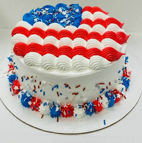 Memorial Day Cake Designs, July 4 Cake Ideas, 4th Of July Decorated Cakes, July 4th Birthday Cake, 4 Of July Cakes Ideas, Labor Day Cakes Ideas, Red White And Blue Cake Decorating, Memorial Day Cakes Ideas, Red White Blue Birthday Cake