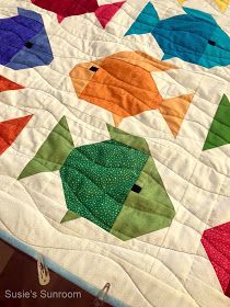 Fish Quilts, Fish Quilt Pattern, Quilt Stand, Kid Quilts Patterns, Kid Quilts, Happy Dancing, Nautical Quilt, Quilt Stories, Fish Quilt