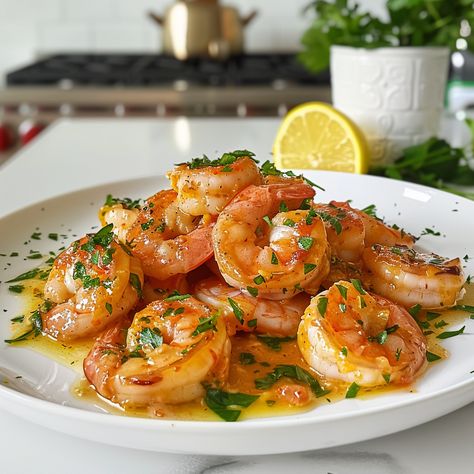 Shrimp Francese Recipe Shrimp Provencal, Shrimp Francese, Continental Cuisine, Vacation Food, How To Make Shrimp, Night Recipes, Lemon Juicer, Crispy Shrimp, Prawn Shrimp