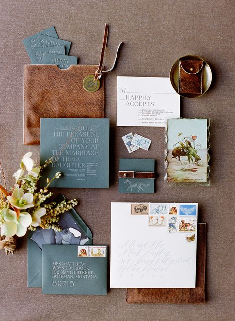 Mountain Fauna Wedding Stationary Ideas, Chic Fall Wedding, Gold Place Cards, Stationary Ideas, Mountain Top Wedding, Winter Wedding Flowers, Beach Wedding Invitations, Blue Wedding Invitations, Fun Wedding Invitations