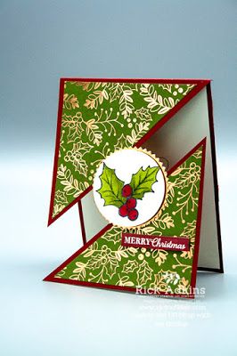 Christmas Gleaming Gap Card - Rick Adkins Gap Cards, Stampin Up Simple Christmas Cards 2023-2024, Stampin Up Christmas Gleaming, Stampin Up Gleaming Ornaments, Stampin Up Boughs Of Holly Christmas Cards 2022, Simple Christmas Cards Scrapbook.com, Christmas Card Tutorials, Homemade Holiday Cards, Stamped Christmas Cards