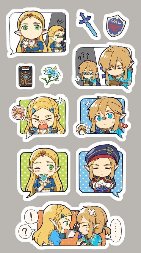 Botw Zelink, Botw Princess Zelda, Link Chibi, Link And Zelda, Princesa Zelda, Happy Birthday My Love, Zelda Breath Of The Wild, Link Zelda, Japanese Games