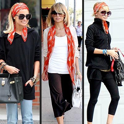 Trend Alert: Alexander McQueen Skull Scarf | The Fashion Foot Alexander Mcqueen Skull Scarf, Nicole Richie Style, Wearing Scarves, Scarf Outfit, How To Wear A Scarf, Dyed Silk, Nicole Richie, Rosie Huntington Whiteley, Gwen Stefani