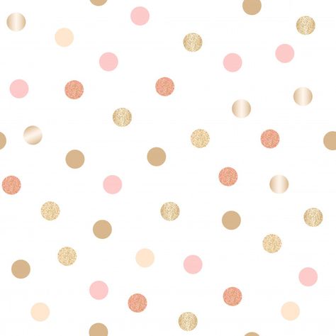 Seamless pattern with glitter gold polka dots Premium Vector Feather Texture, Rose Gold Texture, Dot Background, Watercolor Paper Texture, Pattern Wedding, Flat Paint, Golden Glitter, Peel And Stick Vinyl, Gold Polka Dots