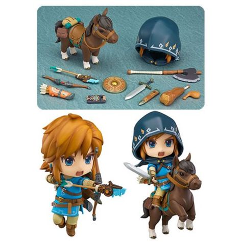 The Legend of Zelda Breath of the Wild Link Nendoroid Action Figure - DX Edition Link Nendoroid, Nendoroid Figures, Sheikah Slate, Breath Of The Wild Link, Calamity Ganon, Loz Fanart, Different Expressions, Zelda Breath Of The Wild, Bow Arrow