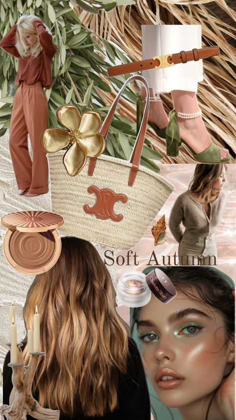 Soft autumn summer aesthetic inspo Dusty Soft Autumn, Autumn Mute, Soft Autumn Outfits, Autumn Color Season, Style Inspo 2023, Soft Autumn Palette, Italian Summer Aesthetic, Shaded Summer, Soft Autumn Color Palette