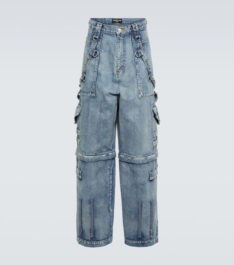 Balenciaga - Raver wide-leg jeans | Mytheresa Adidas Pants Outfit, Denim Cargo Pants, Diy Shorts, Harry Potter Outfits, Denim Cargo, Diesel Jeans, Professional Attire, Loose Jeans, Pinterest Outfits