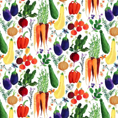 Dear Stella Chef's Table by August Wren ST DJL1904 White Veggie Haul $11.80/yd PREORDER DUE MAY/JUNE '21 Dear Stella Fabric, Colorful Vegetables, Printed Quilt, Restaurant Decor, Wren, Quilt Fabric, Print Fabric, Rug Making, Easy Sewing