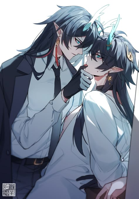 Dan Heng Genderbend, Yingxing X Dan Fang, Danheng X Blade Art, Dan Feng Fanart, Dan Heng X Blade Honkai Spicy, Blade X Dan Heng Fanart, Renheng Spicy, Renheng Fanart, Blade X Dan Heng Fanart Spicy