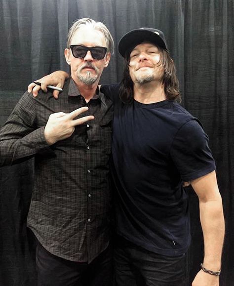 Norman Reedus with Tommy Flanagan at WSC Atlanta 2016 (October 29, 2016) Sons Of Anarchy Mc, Tommy Flanagan, Walker Stalker, Adidas Outfit Shoes, Fear The Walking, Falling In Love With Him, Adidas Outfit, Sons Of Anarchy, Norman Reedus