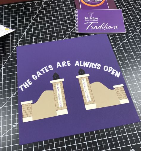 Tarleton State University: The Gates are Always Open. Scrapbook Grad Cookies, Dorm Paintings, Tarleton State University, University Dorms, Frat Coolers, College House, College Dorms, College Dorm Room Decor, Dream College