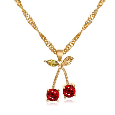 Color 
						 Gold 
					 
 
						 Design 
						 Diamond 
					 
 
						 Gender 
						 Women'S 
					 
 
						 Inlay Material 
						 Artificial Gemstones 
					 
 
						 Material 
						 Glass, Copper 
					 
 
						 Occasion 
						 Wedding, Travel 
					 
 
						 Pattern 
						 Cherry 
					 
 
						 Style 
						 Fashion 
					 
 
						 Weight 
						 23g Cherry Necklace, Fruit Necklace, Cherry Earrings, Outfit Vintage, Bracelet Ring, Red Cherry, Green Gems, Jewelry Choker, Floral Jewellery