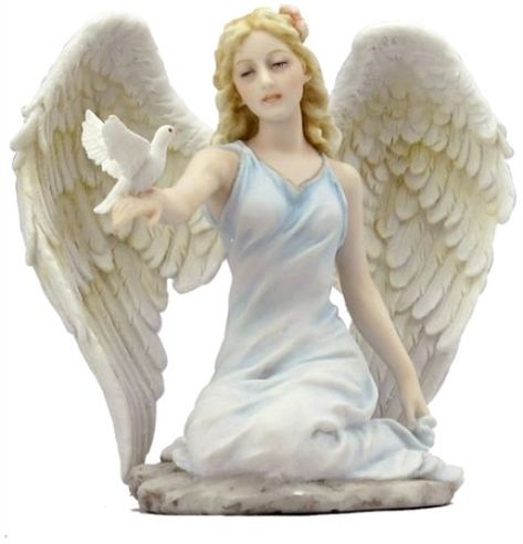 Kneeling Angel, Soft Blonde Hair, Angelic Aesthetic, Hand Statue, Resin Angels, God Things, Feather Angel Wings, Angel Figure, Angel Sculpture