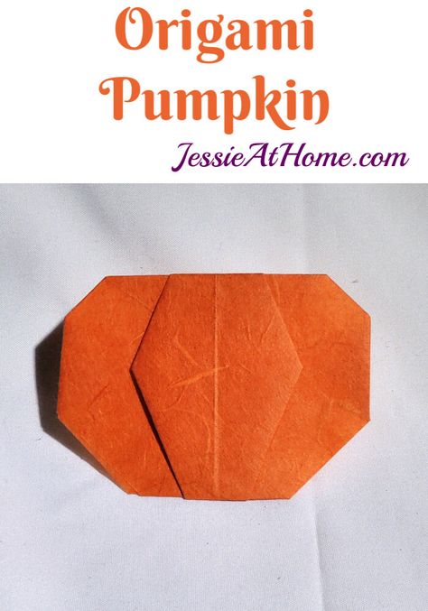 The Origami Pumpkin Pattern is a great way to celebrate the fall. It can be used as a place card, stung as garland, glued onto a card, and so much more. #OrigamiPumpkin #HomeDecor #FallDecor #Halloween #FallCraft #OrigamiPattern #JapanesePaperFolding #Origami #PaperCrafting #OrigamiTutorial #Art #Crafts #DIY #JessieAtHome #JessieRayot Origami Pumpkin Tutorial, Origami Pumpkin, Thanksgiving Projects, Origami Patterns, Thanksgiving Inspiration, Paper Mache Crafts, Diy Thanksgiving, Handmade Book, Origami Tutorial