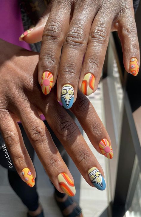 retro nails, retro nail art, retro nails short, retro nail designs, houndstooth nails, checkered nails, floral nails, 70s nails, 80s nails, retro nails acrylic, mix n match retro nails Summer Retro Nails, 70s Nails Retro Fall, Blue Retro Nails, 70s Nails Retro Blue, 70s Nails Retro Pink, 70s Nails Retro Green, Vintage Nails Design Retro, 1980s Nails, 70s Nails Retro