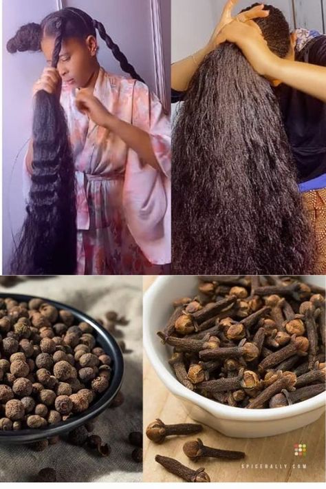 clou de girofle sur les cheveux Fake Hair Braids, Natural Hair Growth Oil, Natural Anti Aging Skin Care, How To Grow Your Hair Faster, Hair Growing Tips, How To Grow Natural Hair, Hair Remedies For Growth, New Hair Growth, Beauty Natural Products