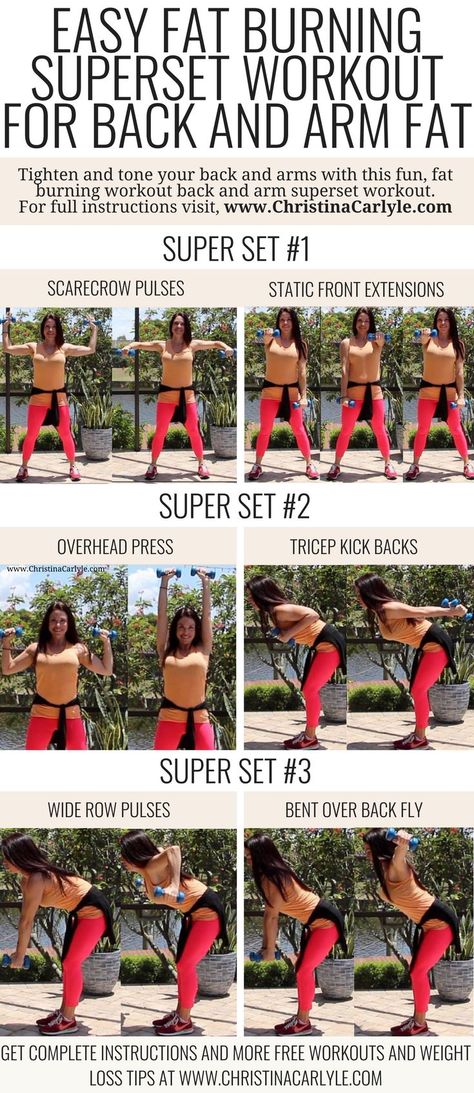 Upper Body Workout Routine for Women  Burn your back, bra strap, and arm fat fast with this easy fat burning upper body superset workout routine for women.  #Fitness #workout Christina Carlyle https://www.christinacarlyle.com/upper-body-workout-routine-for-women-2/ Supersets For Women, Superset Arm Workout, Tricep Workout Women, Workout Routine For Women, Arm Workout Gym, Arm Workout Routine, Upper Body Workout Routine, Body Workout Routine, Workout Morning