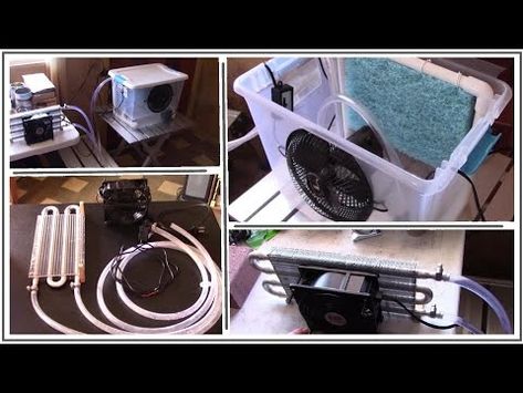 DIY "indirect" Evap Air Cooler! No Humidity! only 39 watts! AC/DC air cooling! can be solar powered! - YouTube Diy Air Cooler, How To Make A Fan Blow Cold Air, Diy Swamp Cooler, Air Cooler Fan, Air Cooling System, Diy Cooler, Evaporative Air Cooler, Air Cooler, Homemade Tools