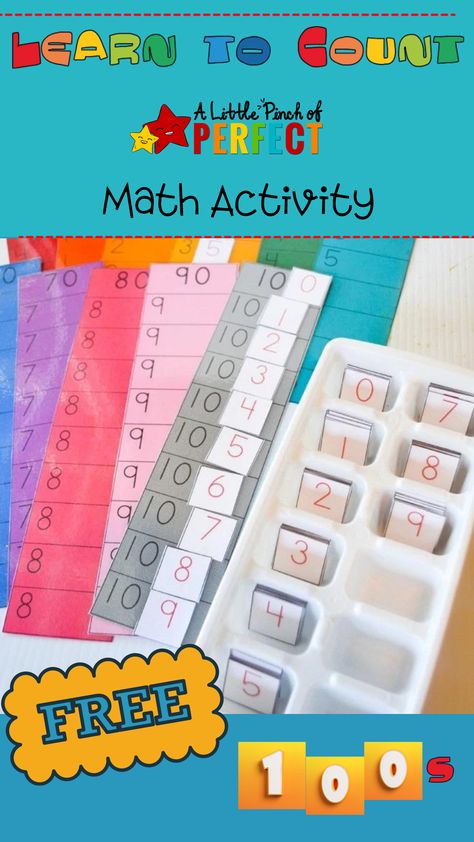 While participating in this math count to 100 activity, children will learn how to count to 100, will be introduced to place values, will improve their number recognition and number relationships, and will be able to actively participate in their learning rather than simply staring at a chart with a large number of numbers, which can be overwhelming. FREE PRINTABLE. Kindergarten Small Groups, Learning Numbers Preschool, Count To 100, Free Kindergarten Printables, Homeschool Freebies, Math Activities For Kids, Counting Worksheets, Free Preschool Printables, Learning Printables