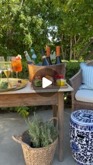 Elizabeth Van Lierde on Instagram: "DIY Spritz Bar! 🍊🍾🥂🍓The holy grail of ‘bars’ as far as summer entertaining goes! Set up an easy DIY spritz bar with just a few simple staples and watch the party self start! 

To setup a spritz bar you’ll need: 

-A large ice bucket 🪣 
-10 lbs of ice (for beverage bucket and for filling drinks!) 🧊
-6-8 wine glasses
-Bottle of Aperol 🍊
-2-3 Bottles of Prosecco 🍾
-Soda Water 🫧
-4-6 Garnishes - orange slices, strawberries, olives, cucumber ribbons - whatever you like! 🥒🫒🍓🍊

Pro tip! I love buying large cheap beverage tubs like this at @homegoods , @marshalls and Thrift Stores! 

Grab the full details with the link in my profile! 

#summerentertaining #spritzseason #aperolspritz" Beverage Tub Ideas, Cucumber Ribbons, Spritz Bar, Large Ice Bucket, Drink Bucket, Beverage Tub, Soda Water, Summer Entertaining, Instagram Diy