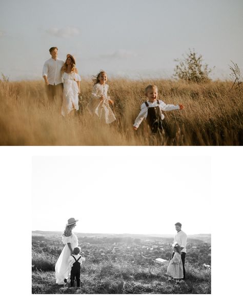 Family Shoots Ideas, Relaxed Family Photoshoot, Vintage Looking Family Photos, Photoshoot Inspo Editorial, Prairie Family Photos, Family Lifestyle Photoshoot Outdoor, Poppy Field Photoshoot Family, Family Photography Inspiration, How To Take Family Photos