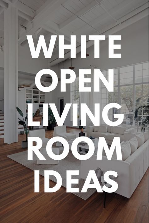 Discover the elegance of white open living room ideas to brighten up your space. From minimalist designs to cozy decor inspiration, find a style that suits your taste. Embrace the simplicity and versatility of a white color palette, creating an airy and inviting atmosphere in your home. Whether you prefer modern chic or classic charm, these ideas will help you create a stunning living room that feels spacious and welcoming. Simple White Interior Design, White Open Living Room, Simple White Interior, Open Living Room Ideas, White Homes, Illusion Of Space, Open Living, White Interior Design, Classy Decor