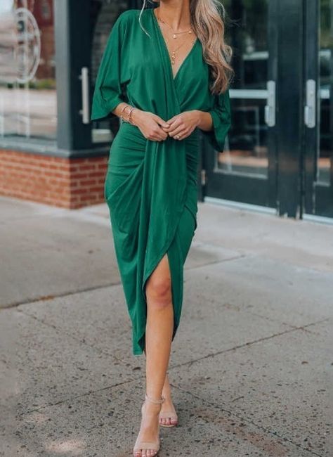 Dress Women Elegant, Midi Wrap Dress, Mini Tank Dress, Summer Fashion Dresses, Puff Long Sleeves, Neck Bodycon Dress, Birthday Party Dress, Head Over Heels, Draped Dress