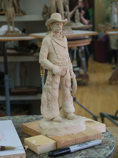 Michael Garman is getting ready to release 5 new sculptures in May 2016.  This 10" Cowboy needs a name.  Call your name suggestions to 800-731-3908.  Winner will get a finished edition of this sculpture autographed by Michael Garman. Cowboy Sculpture, Power Carving Tools, Caricature Carving, Chainsaw Sculpture, Wood Carving For Beginners, Human Sculpture, Dremel Wood Carving, Name Suggestions, Chainsaw Carving