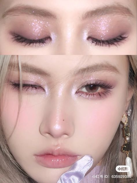 red id: 635929385 douyin makeup, douyin eye makeup, makeup tutorial Mauve Douyin Makeup, Jelly Eye Makeup, Korean Sparkle Eye Makeup, Douyin New Year Makeup, Ethereal Douyin Makeup, Kbeauty Korean Makeup Looks, K Beauty Eye Makeup, Purple Eye Makeup Douyin, Douyin Birthday Makeup