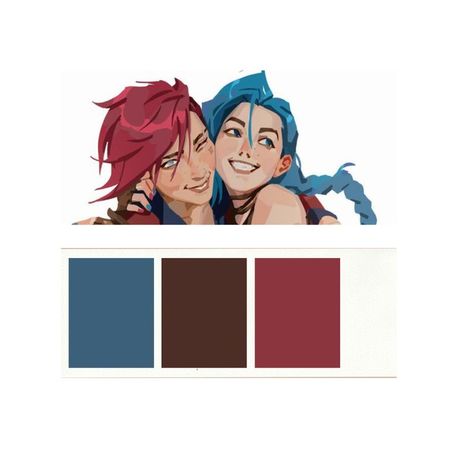 Jinx Arcane Color Palette, Jinx Color Palette, Arcane Color Palette, Arcane Vi, Jinx League Of Legends, Making Stuff, Lip Colour, Study Planner, League Of Legends