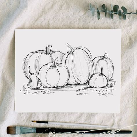 Fall Pumpkins Painting, Change Is Beautiful, Farm Animal Paintings, Sepia Art, Fall Drawings, Pumpkin Pictures, Calligraphy Drawing, Watercolor Birthday Cards, Watercolor Flowers Tutorial