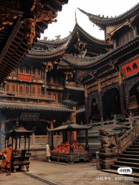 Ancient China Aesthetic, Chinese Buildings, Chinese House, Ancient Chinese Architecture, China Architecture, Asian Architecture, Japan Aesthetic, Landscape Background, Chinese Architecture