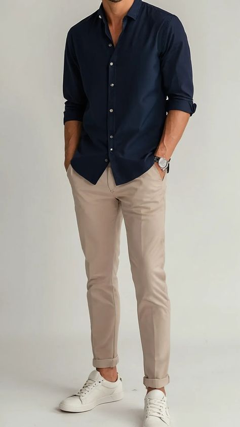 From Office to Wedding: 13 Essential Smart Casual Looks for Men 35 Button Down Shirt Outfit Men Formal, Casual Outfits Aesthetic Men, Men Black Shirt Outfit Casual, Men’s Fashion Summer Work, Smart Man Style, Elegant Clothes For Men, Mens Fashion Work Business, Man Wedding Outfit Casual, Men's Smart Casual Style