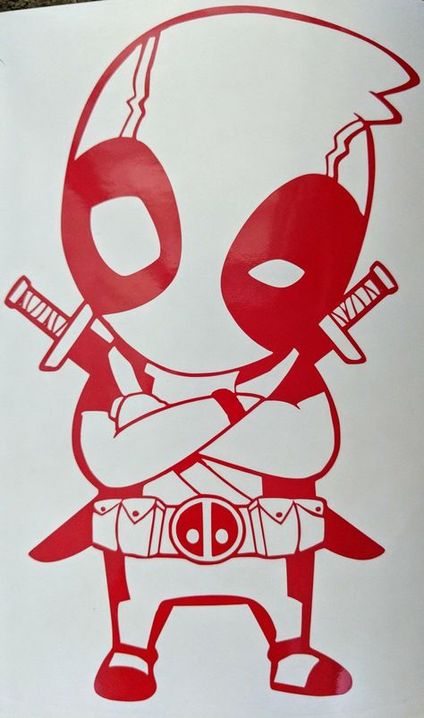 https://www.brothers-graphics.com/ Deadpool Tattoo, Deadpool Drawing, Chibi Cartoon, Deadpool Funny, Funny Vinyl Decals, Decal For Car, Chibi Style, Sarcastic Jokes, Image Svg