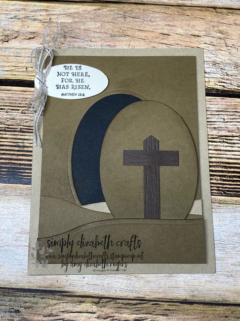 Easy Easter Cards, Handmade Easter Cards Ideas, Religious Easter Cards, Easter Cards Stampin Up Stamps, Christian Christmas Cards Handmade Kids, Hope And Prayer Stampin Up Cards, Easter Greeting Cards Handmade, Christian Christmas Cards Handmade, Easter Cards Christian