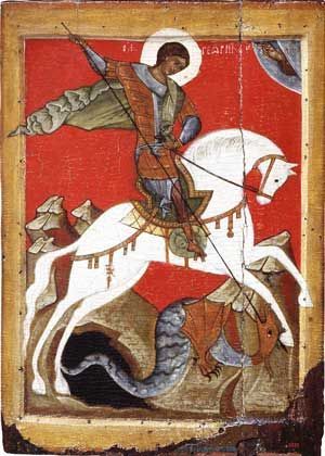 Lunar Eclipse on November 30th 2020 falls on Fixed star Aldebaran. It is probably the most famous of the four Archangel stars representing St Michael. God’s military commander and opposite his nemesis Antares in the Scorpion. Imperiul Roman, Saint George And The Dragon, Istoria Artei, Saint George's, Russian Icons, Russian Orthodox, San Michele, Byzantine Art, Byzantine Icons