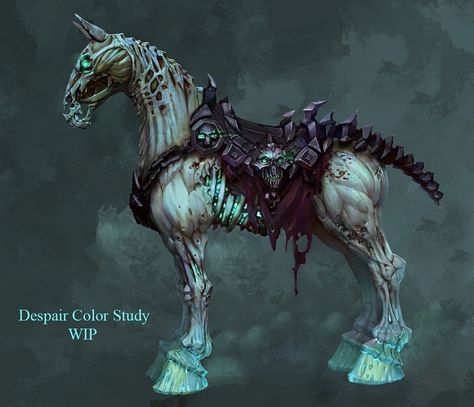 The 4 Horsemen, Darksiders Horsemen, The Pale Horse, 4 Horsemen, Mystical Animals, Pale Horse, Fantasy Horses, Fantasy Beasts, Monster Concept Art