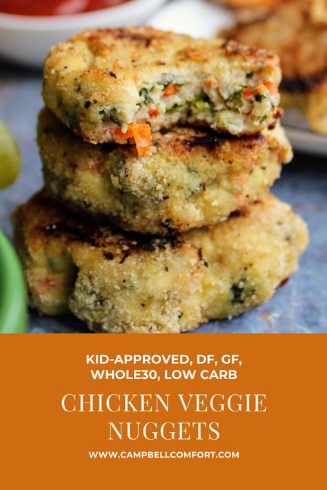 Quinoa Chicken Nuggets, Gluten Free Dairy Free Chicken Nuggets, Chicken Nugget Recipes Gluten Free, Carrot Zucchini Chicken Nuggets, Gluten And Dairy Free Toddler Meals, Chicken And Broccoli Nuggets, Egg Free Chicken Nuggets, Broccoli Carrot Chicken Nuggets, Blw Dairy Free