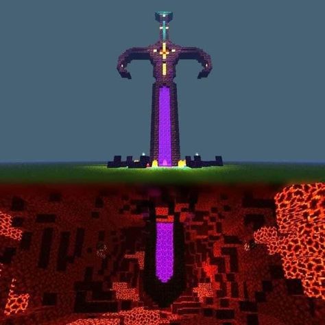 Portal In Minecraft, Minecraft Portal, Nether Portal, Portal Design, Minecraft Seed, Minecraft Banner Designs, Chihiro Y Haku, Bangunan Minecraft, Minecraft Farm