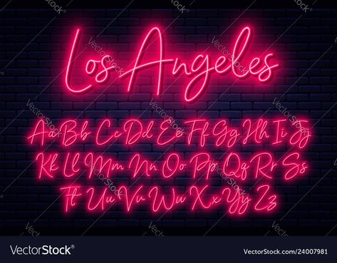 Letters Handwritten, Neon Font, Neon Letters, Sign Fonts, Script Alphabet, Light Font, Hand Lettering Inspiration, Simple Designs To Draw, Alphabet Clipart