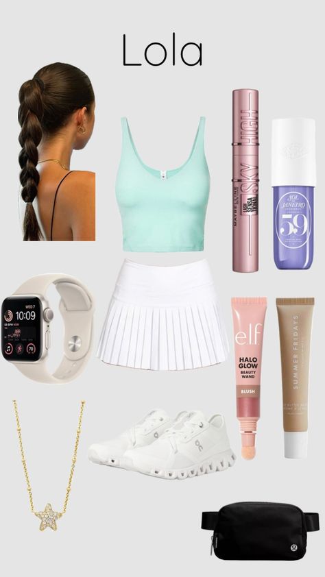 Lola Name! #aesthetic #outfit #lululemon #athleticoutfit #cute #preppy #elfmakeup #soldejanerio Lola Name, Name Aesthetic, Casual Preppy Outfits, Summer Fridays, Lulu Lemon, Aesthetic Outfit, Preppy Outfits, Fitness Inspo, Outfit Inspo