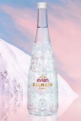 NEW & UNOPENED Rare Evian X BALMAIN Limited Edition Glass Water Bottle | eBay Evian Water Bottle, Large Glass Bottle, Glass Water Bottle, Glass Bottle, Glass Bottles, Water Bottle, Limited Edition, Water, Glass