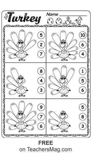 On this worksheet there is a picture of a Turkey, Turkey eggs, feathers, and baby Turkeys (called Poults). Turkey Week Preschool, Turkey Worksheets Preschool, T Is For Turkey, Thanksgiving Counting Activities, Turkey Crafts For Kindergarten, Turkey Numbers Preschool, Turkey Counting Preschool, Worksheet For Preschool, Turkey Writing Kindergarten