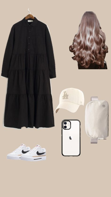 #apostolicpentecostal#outfit#outfitideas Outfits With Nikes, Pentecostal Outfits, Pentecostal Fashion, Modest Outfit Ideas, Modest Casual Outfits, Modesty Outfits, Cute Modest Outfits, Modesty Fashion, Black Dress Outfits