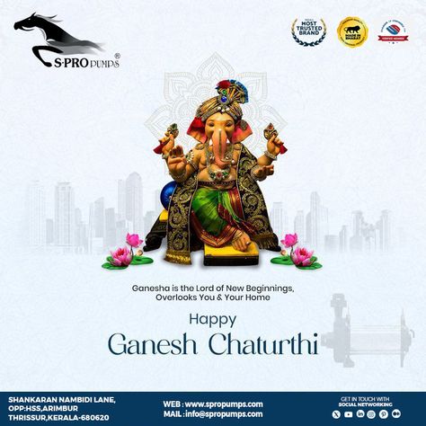 May the blessings of Shree Ganesha be with you and your family forever! Vinayak Chaturthi, Happy Ganesh Chaturthi Wishes, Industrial City, Dark Green Wallpaper, Park Square, Happy Ganesh, Happy Ganesh Chaturthi, Food Graphic Design, Hindu Festivals