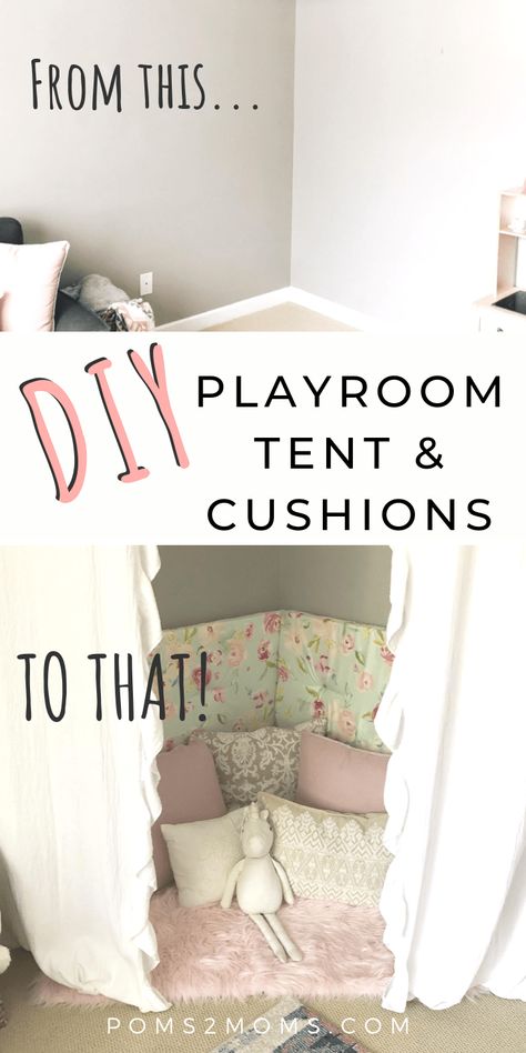 Diy Playroom Tent, Playroom Tent Ideas, Play Tent Decorating Ideas, Playroom Tent, Diy Play Tent, Ultimate Playroom, Diy Kids Tent, Tent Hacks, Diy Playroom