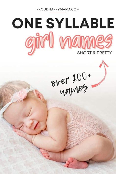 Looking for the best one syllable girl names for your baby girl? Then this list of pretty and unique one syllable girl names is for you! Here you’ll find pretty one syllable girl names, unique one syllable girl names, vintage one syllable girl names, cute one syllable girl names, and classy one syllable girl names, and more! #shortbabynames #babygirl #babygirlnames #girlnames Single Syllable Girl Names, Three Syllable Girl Names, 1 Syllable Girl Names, 2 Syllable Girl Names, T Girl Names, Two Syllable Girl Names, T Baby Names, Trendy Girl Names, One Syllable Girl Names