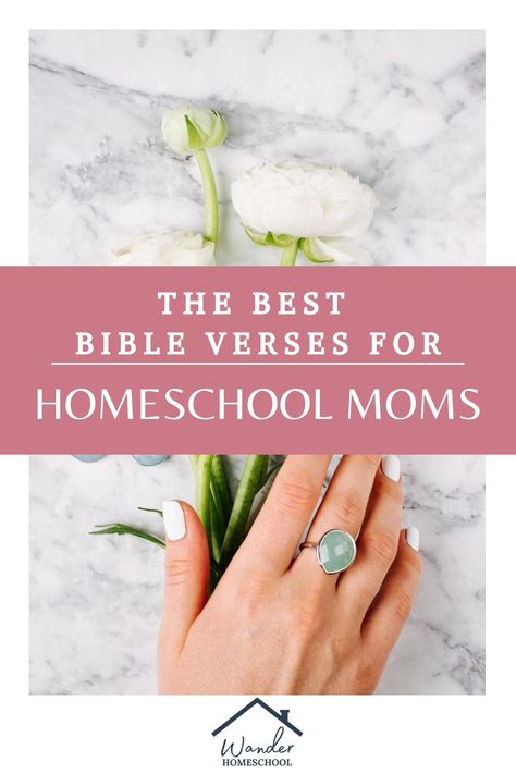 Bible Verses for Homeschool Moms - Wander Homeschooling Catholic Bible Verses, Bible Verse For Moms, Bible Learning, Homeschool Quotes, Making Money On Youtube, Best Bible Verses, Christian Crafts, How To Start Homeschooling, Homeschool Help