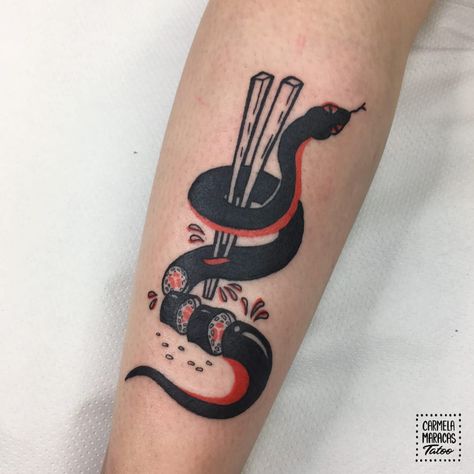 Chinese Zodiac Tattoo, Japanese Snake, Japanese Tattoo Symbols, Food Japanese, Food Tattoos, Tattoo Signs, Baby Tattoos, Animal Graphic, Aesthetic Tattoo